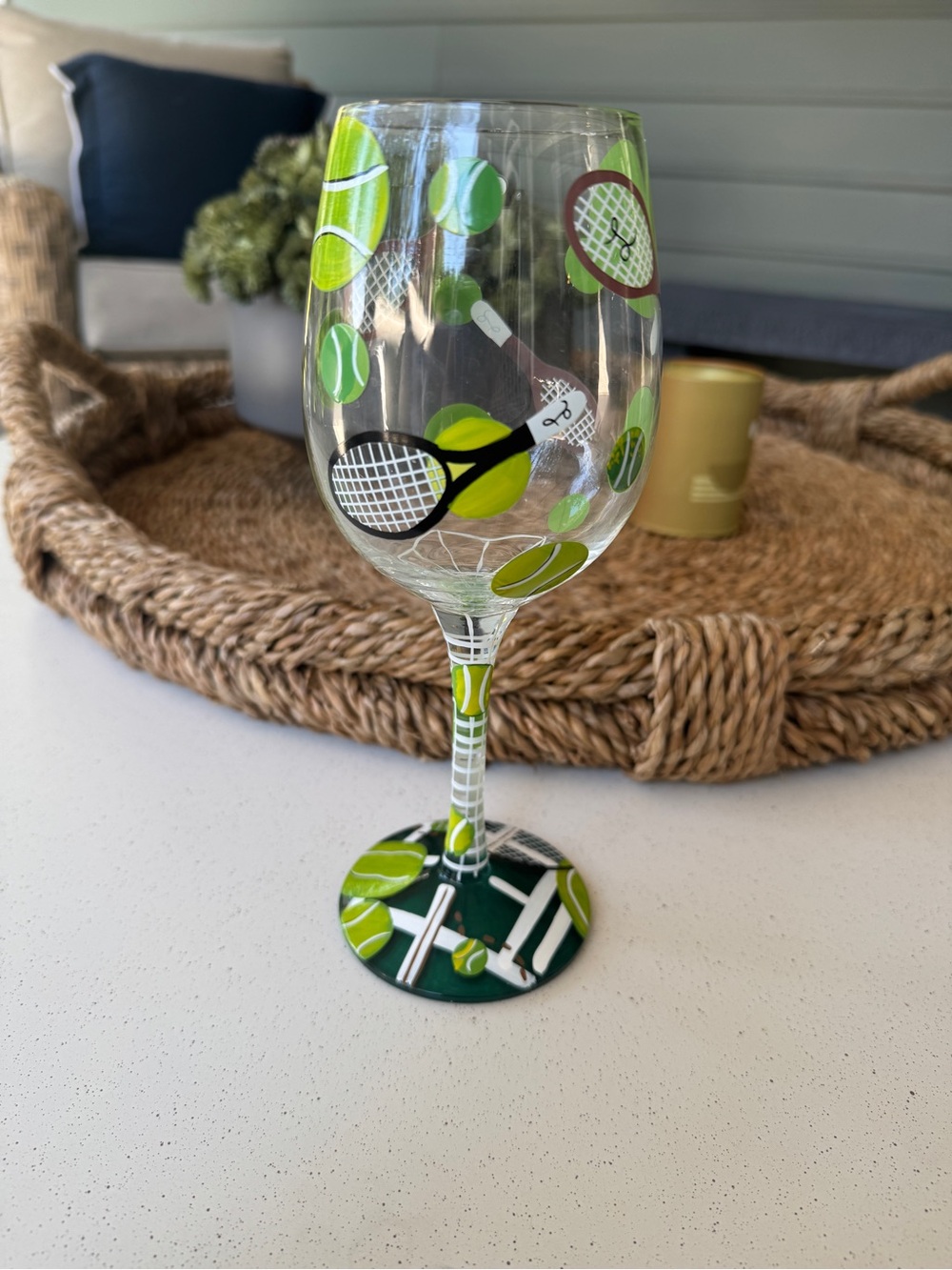 Lolita tennis wine glass